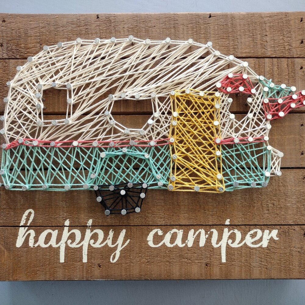Happy camper string art